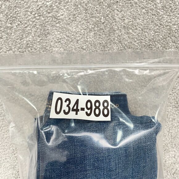 Chico's So Slimming Girlfriend Slim Leg Crop Denim Jeans Womens 16P Blue 40x24 - Picture 16 of 16